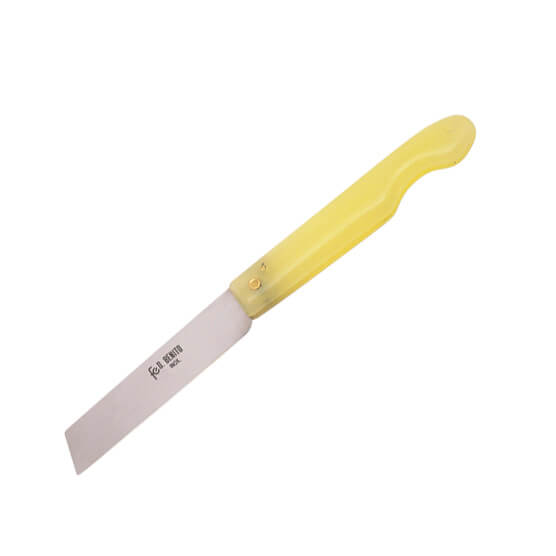 Navaja marinera con mango amarillo y hoja de 85 mm con punta cort...