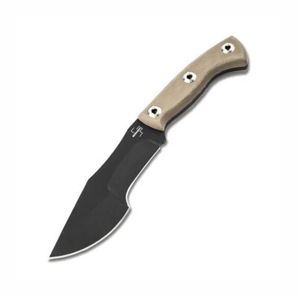 Cuchillo para supervivencia con hoja de acero al carbono