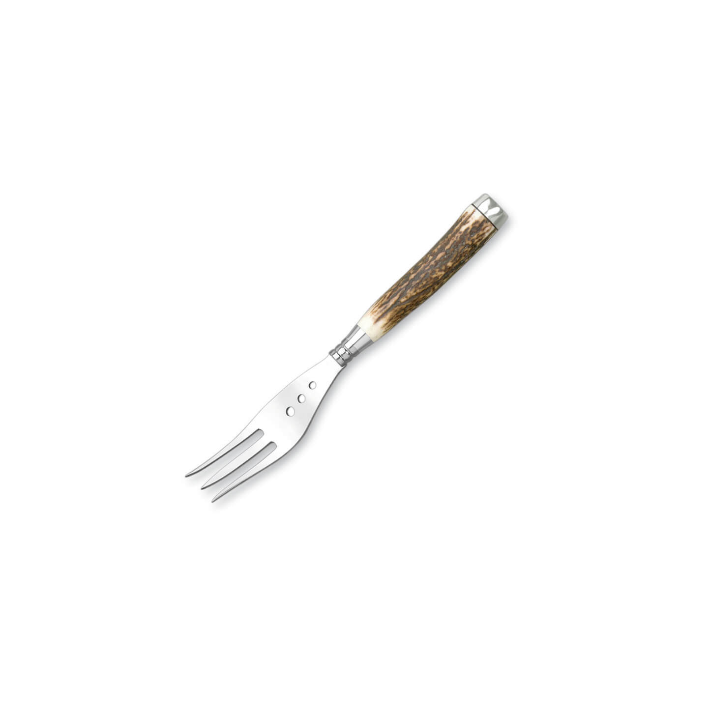 Nieto Gaucho T-100 carving fork with deer antler handle and 8.5 c...