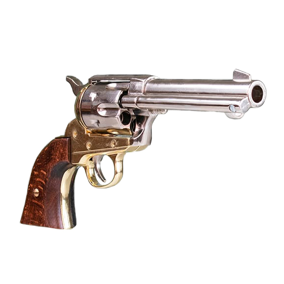 Réplica revolver de madera acabado niquelado Colt 45 Kolser FAST ...