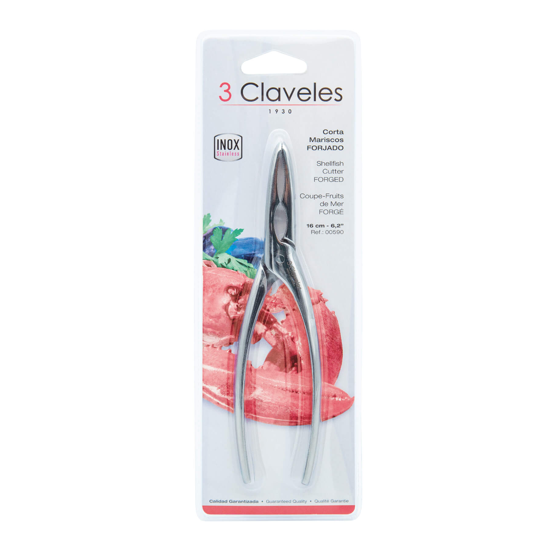 Corta mariscos forjado de 16 cm