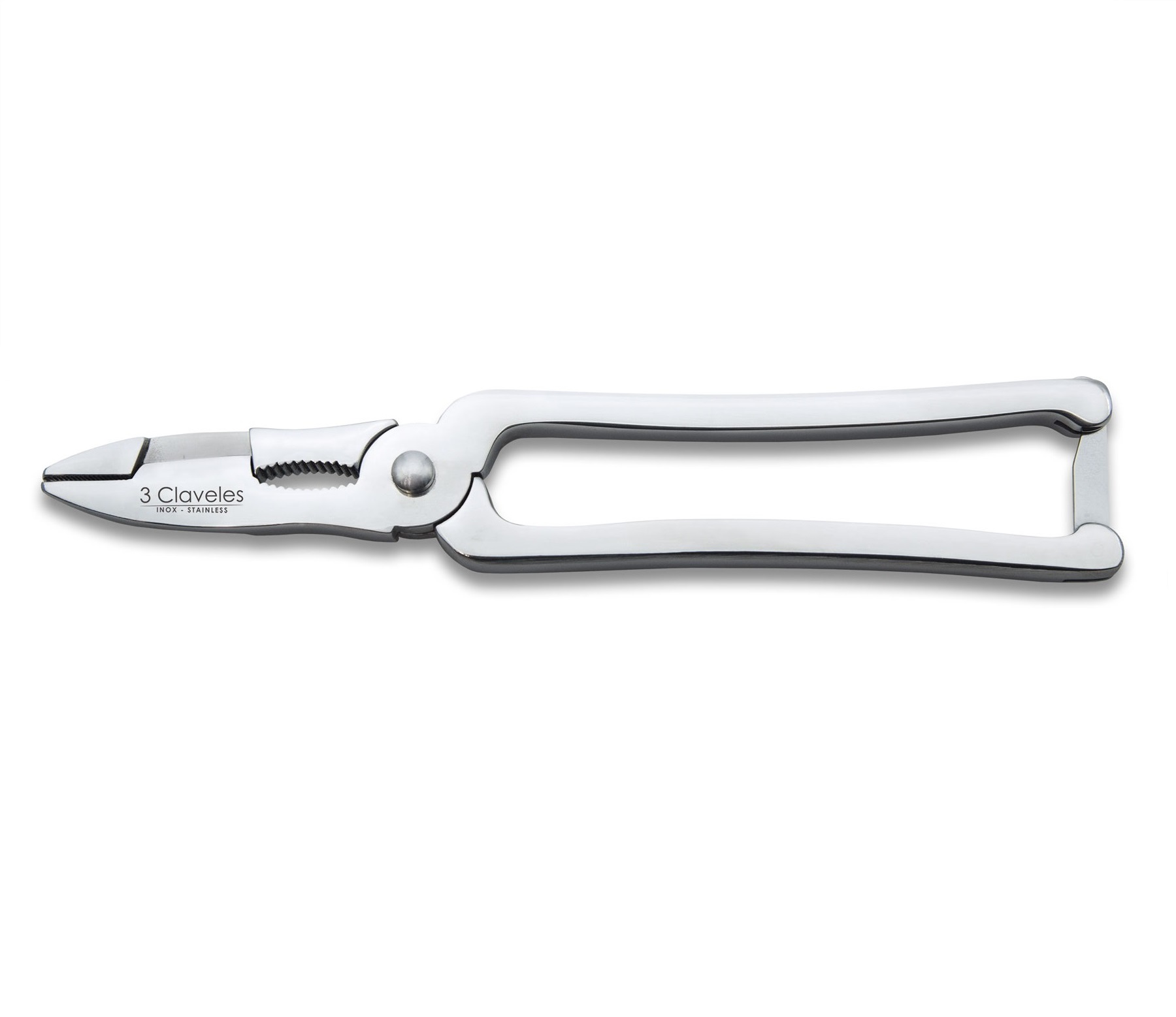 Corta mariscos forjado con muelle y anclaje 3 claveles