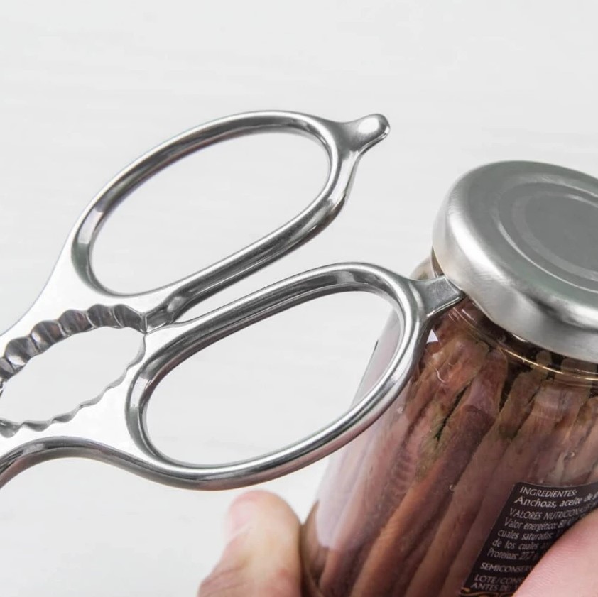 Tesoura de cozinha multiuso de 8" em aço inoxidável com acabamento brilhante