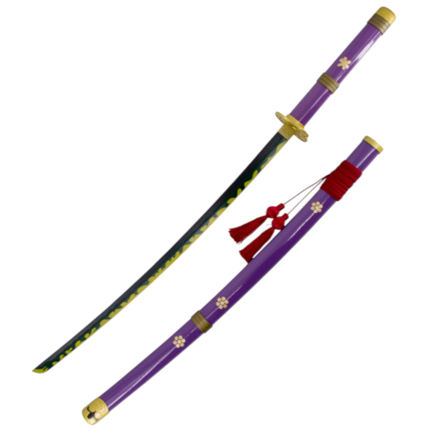 Katana Enma de Zoro en One Piece color lila con detalles dorados