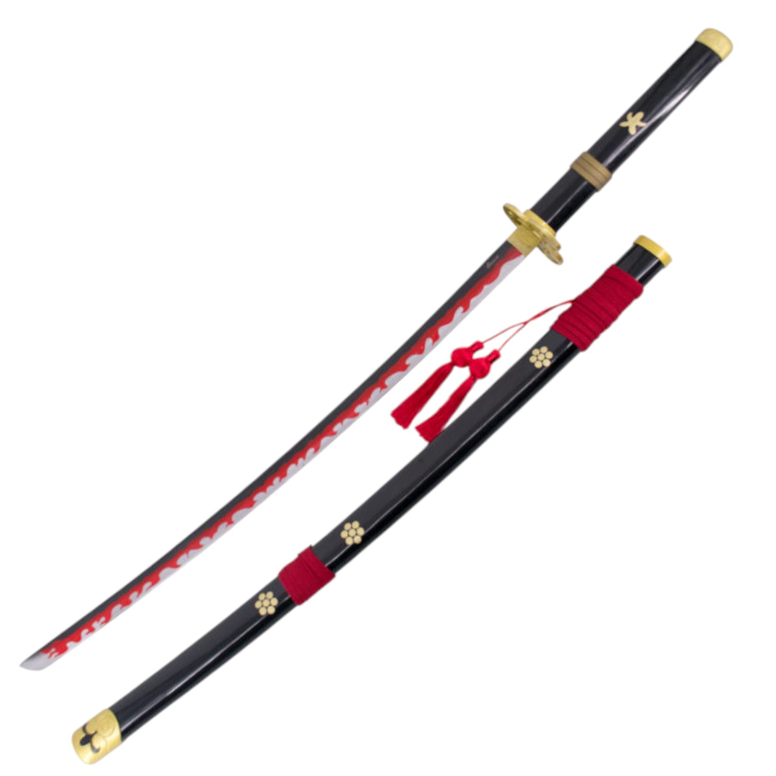Katana Enma from Zoro in One Piece black color with gold and red ...
