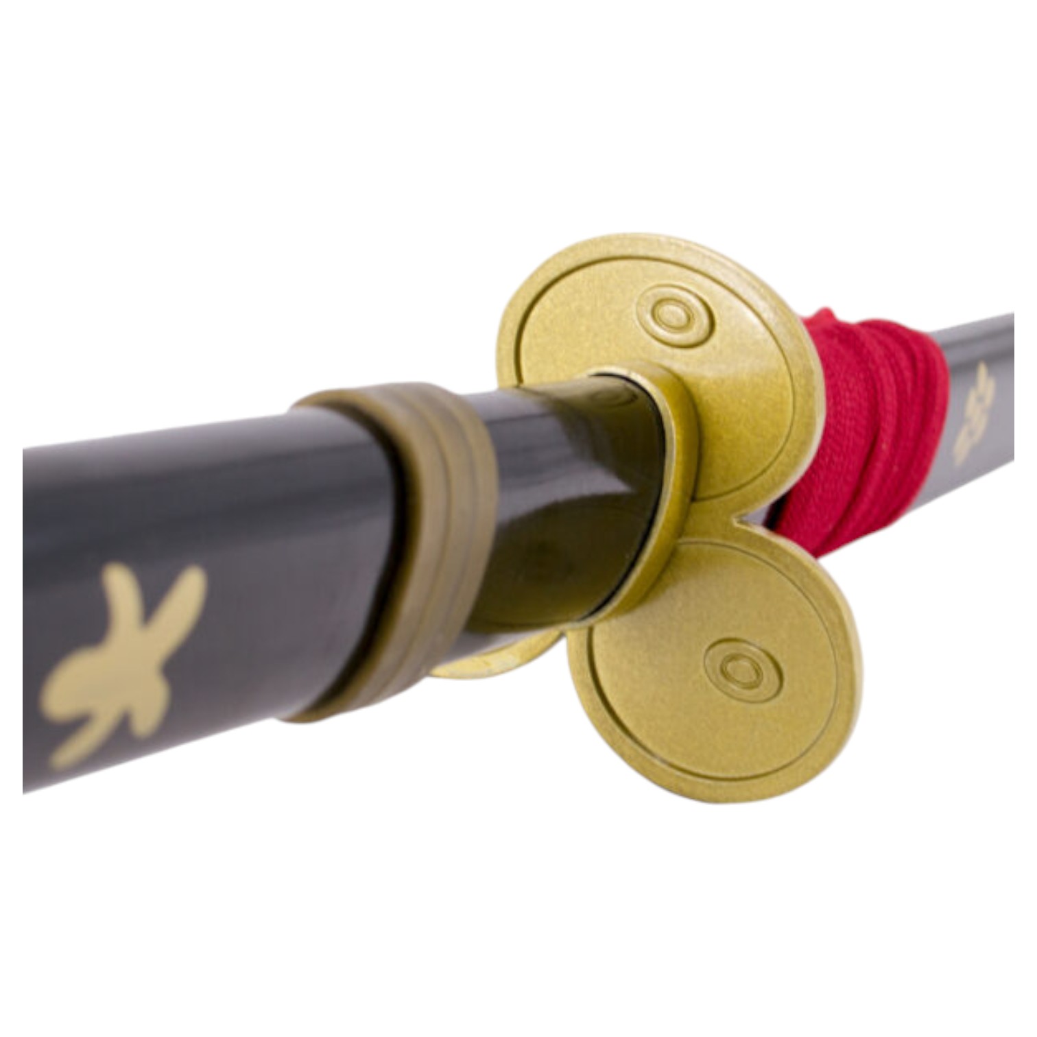 Katana Enma von Zoro in One Piece schwarzer Farbe mit goldenen und roten Details