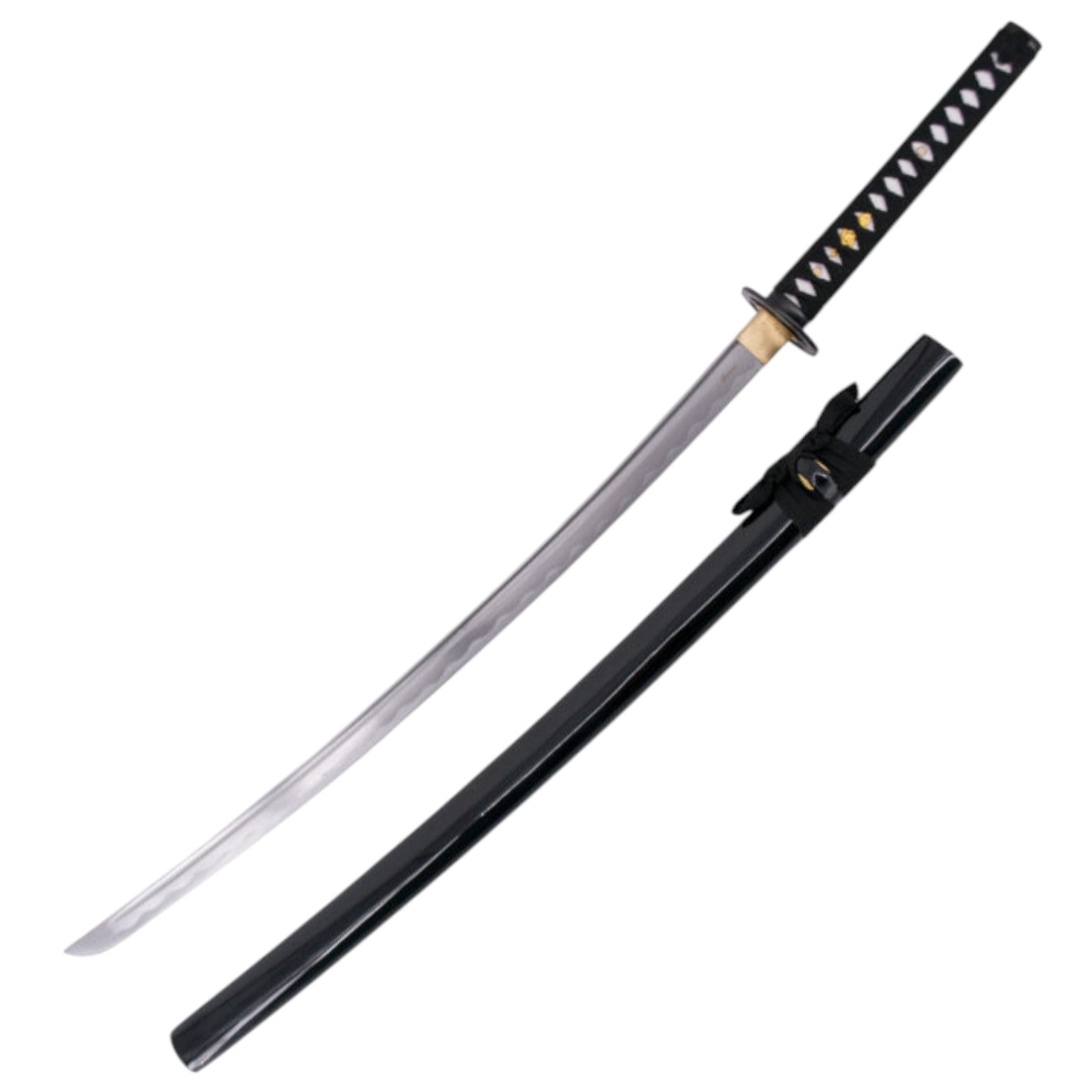 Functional katana with black string handle