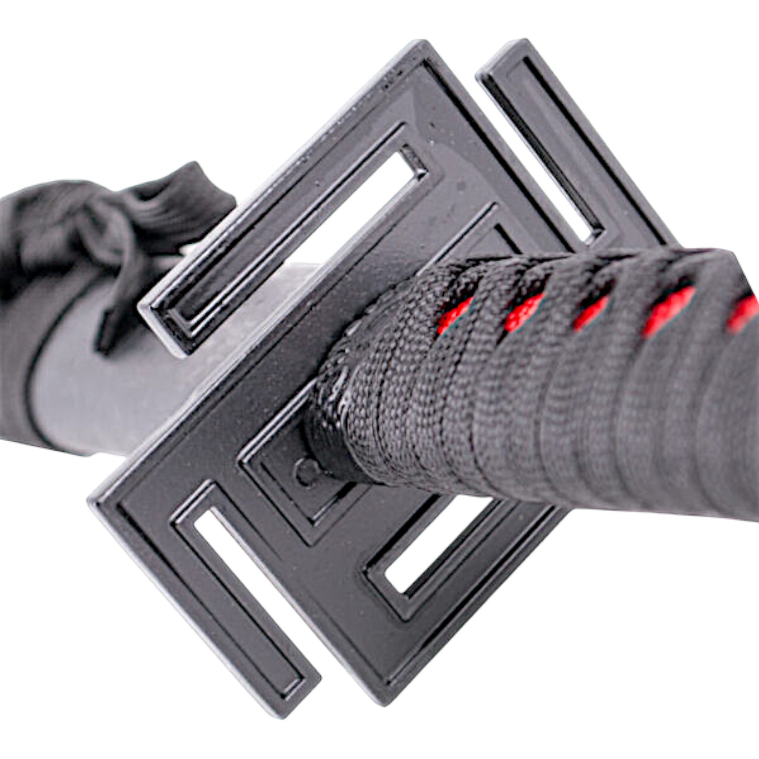 Katana Tensa Zangetsu Hollow Ichigo de Bleach com cabo preto e bainha