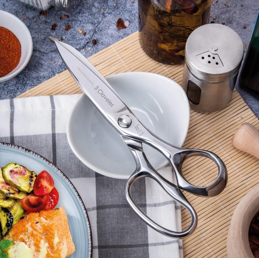 Ciseaux de cuisine Prof-Class 8" en acier inoxydable avec finition brillante
