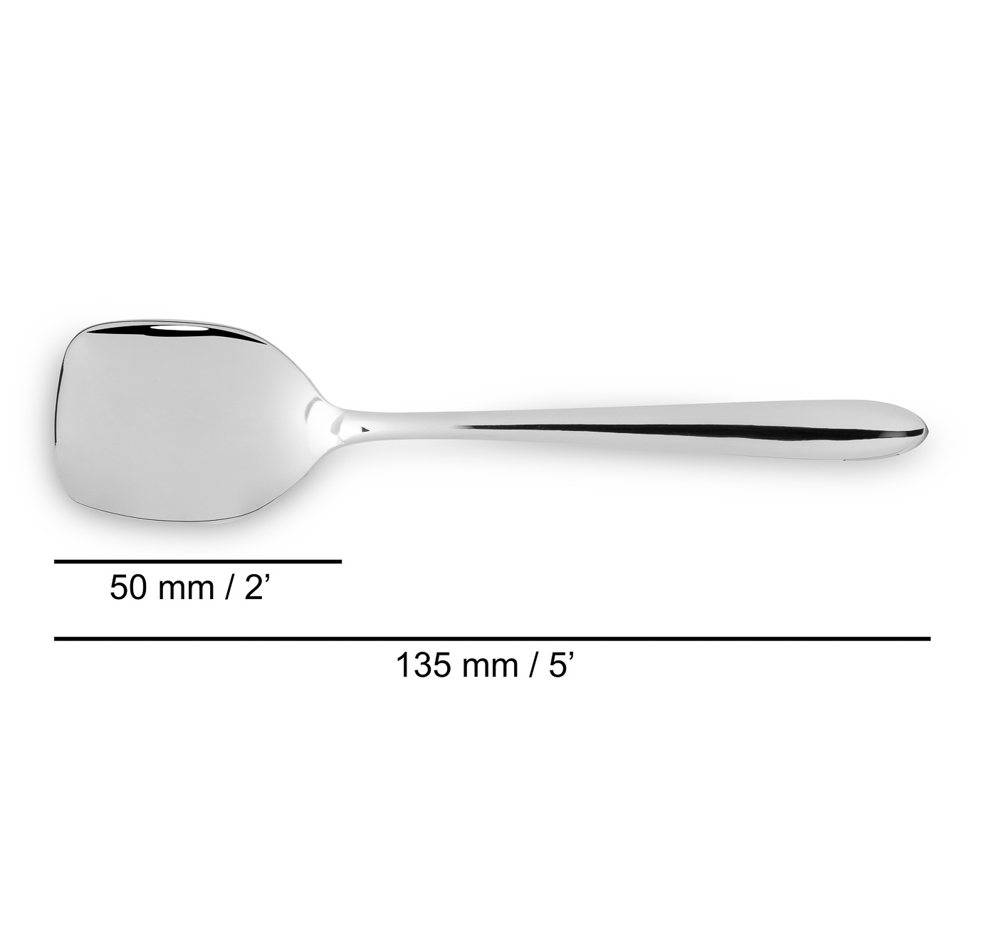 12 Arcos Eisportionierer, Serie Berlin, quadratisch, Edelstahl, 135 mm