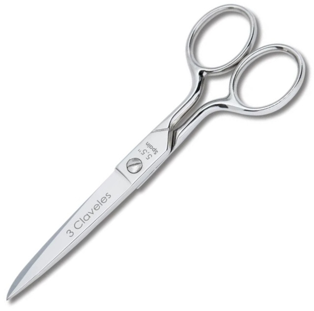Tijeras de costura de acero carbono 3 Claveles de 5.5"