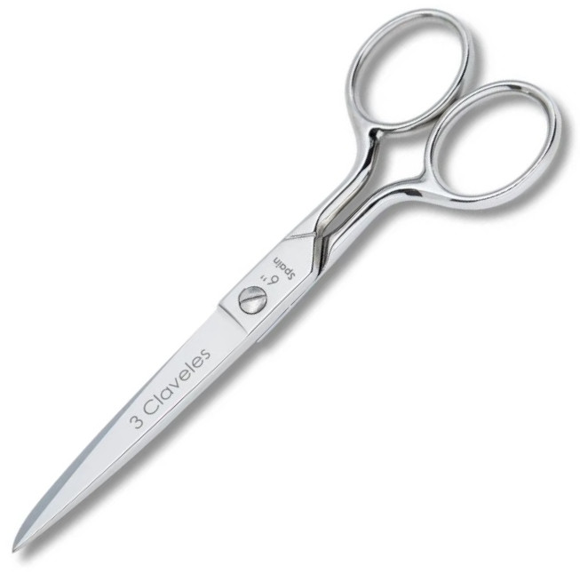 Tijeras de costura de acero carbono 3 Claveles de 6"