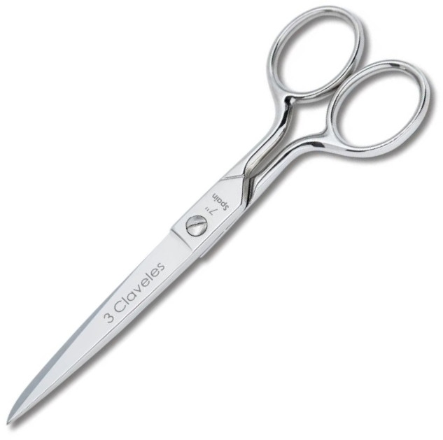 Tijeras de costura de acero carbono 3 Claveles de 7"