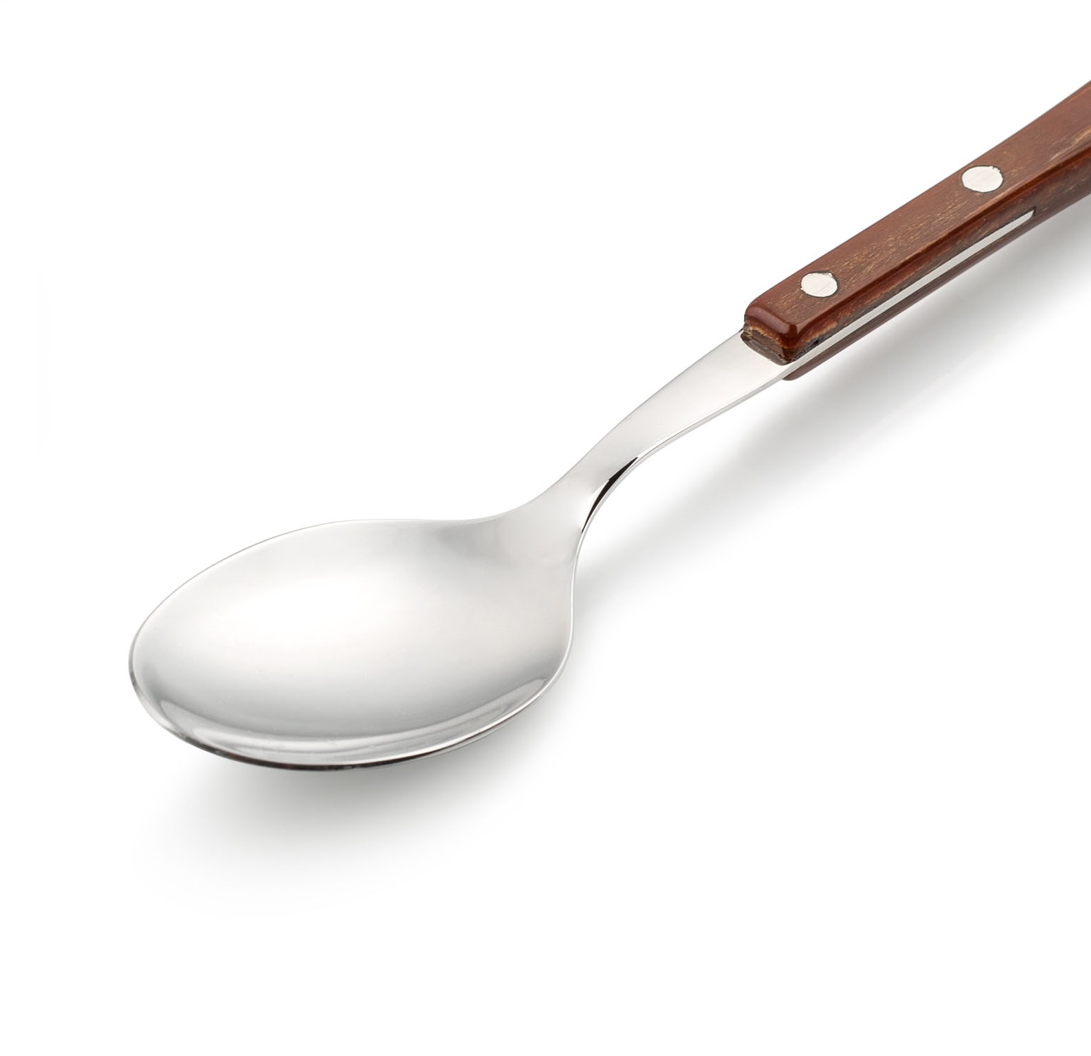 12 cucharas de mesa Arcos Manchega de 205 mm con mango de madera comprimida