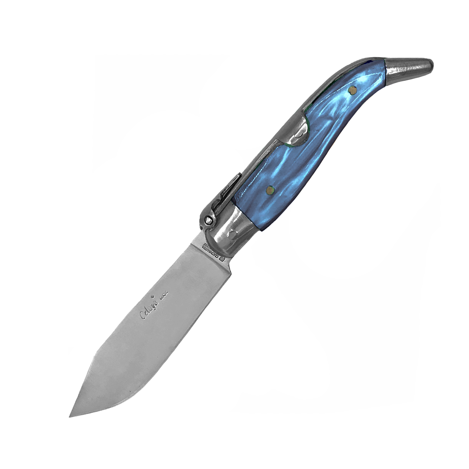 Navaja Pastora artesana con mango de plástico y virola de alumini...