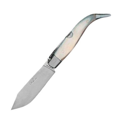 Pastora Albacete penknife with bull horn handle and aluminum ferr...