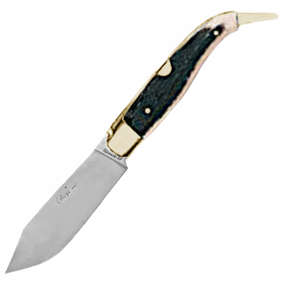 Pastora Albacete penknife with deer antler handle and brass ferru...