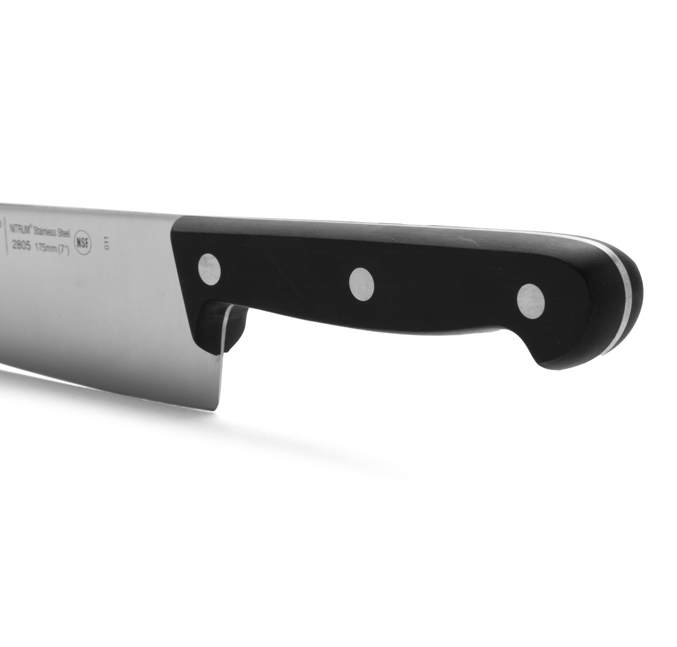 Arcos Universal chef's knife with black polyoxymethylene handle and wide 175 mm blade