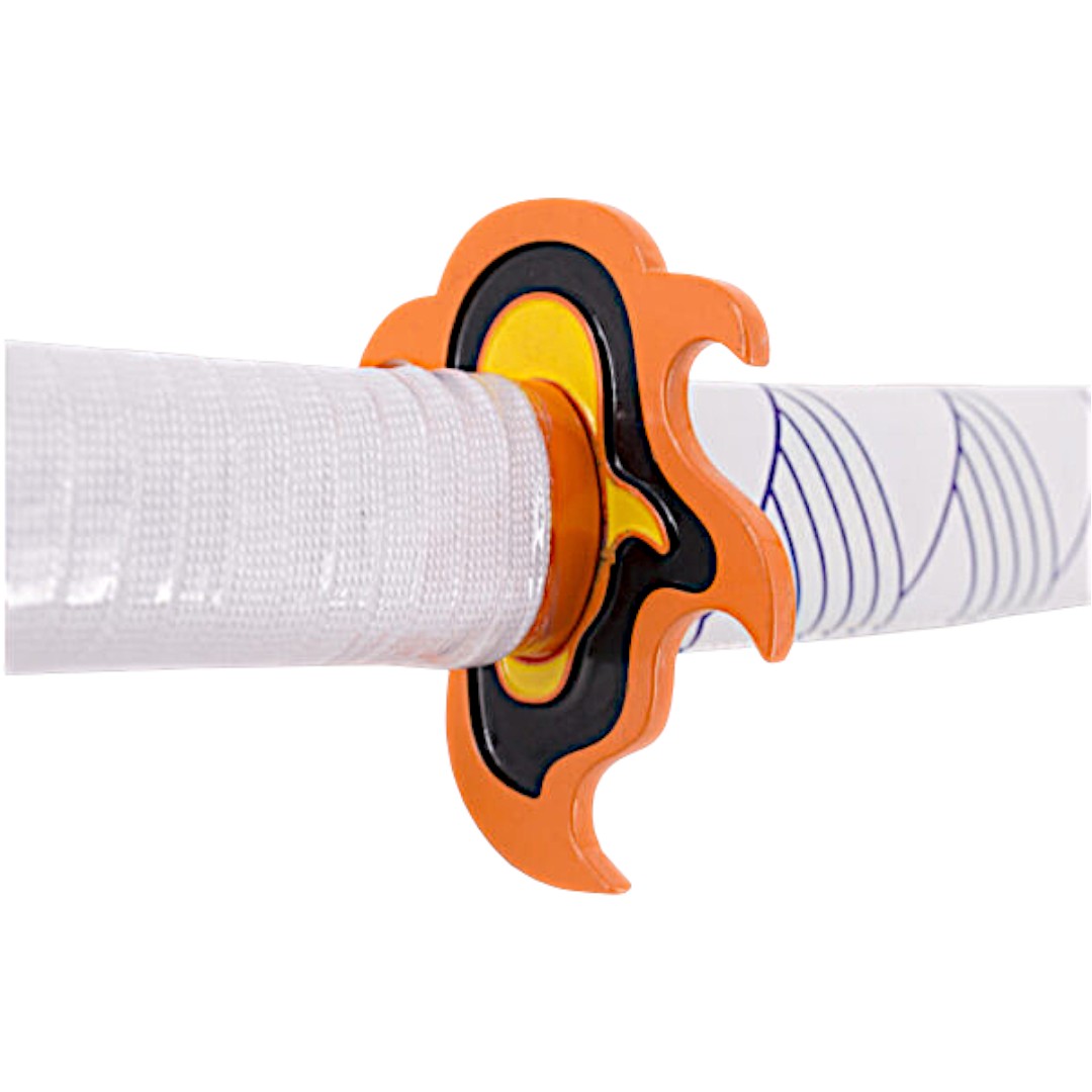 Katana Funcional Demon Slayer usada por Rengoku Kyoujurou con mango blanco