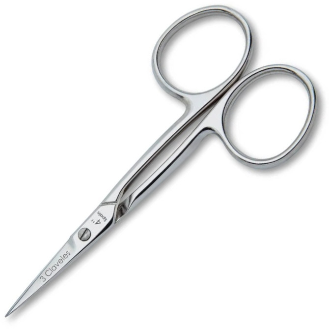 Tijera de bordar recta 3 claveles de 4"
