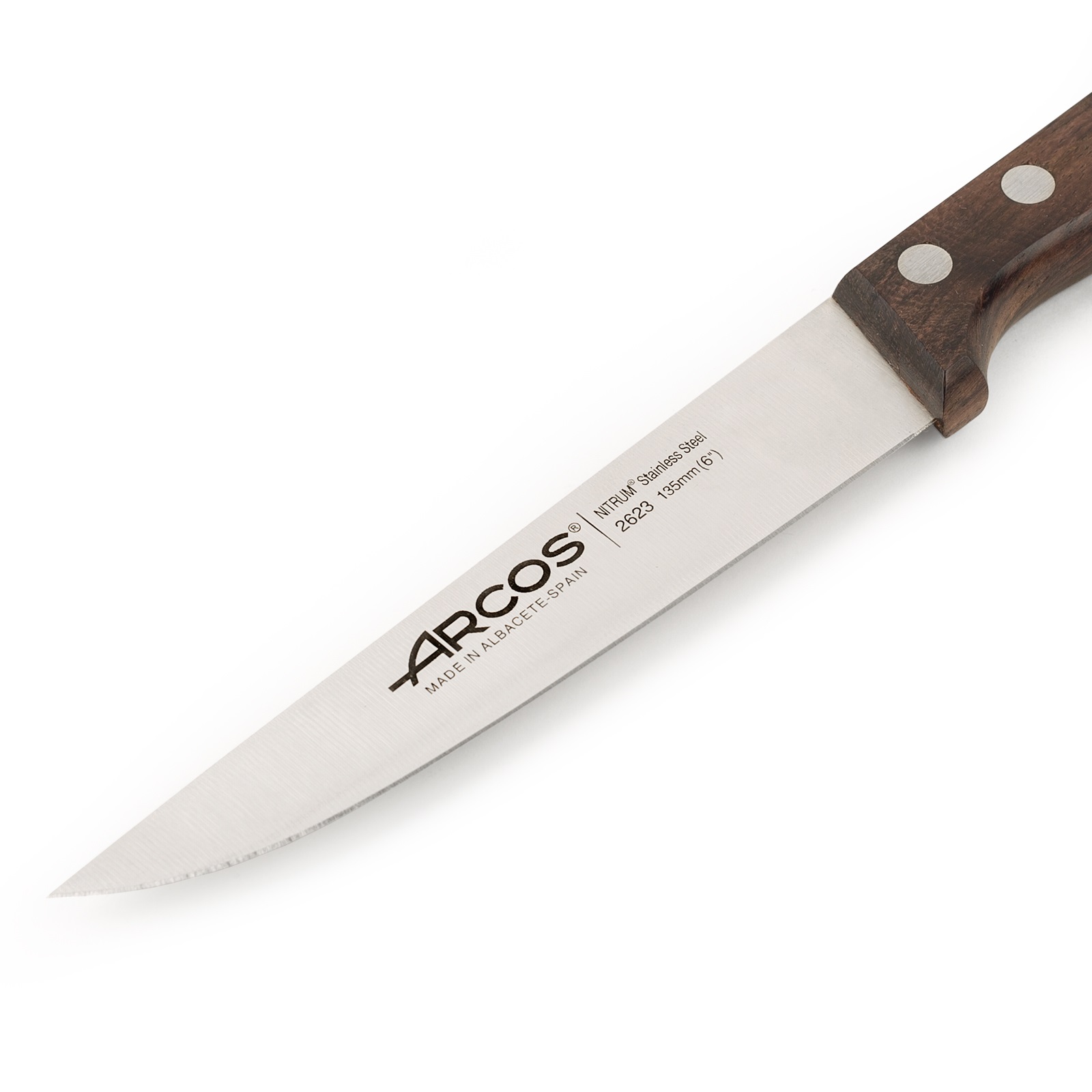 Cuchillo de cocina Arcos Atlántico con mango de madera de palisandro y hoja de 135 mm