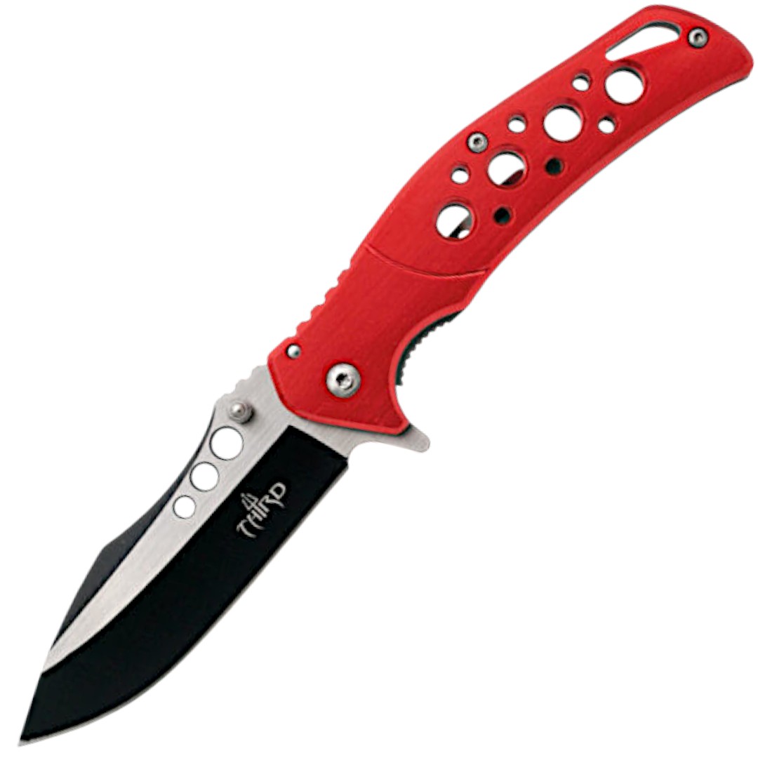 Coltello tattico con manico in alluminio rosso K1911RD