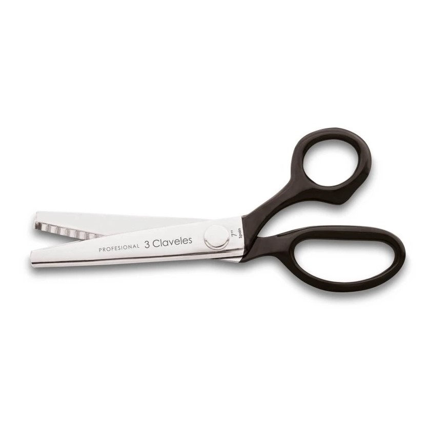 Tijera zig zag varios usos de 18 cm forjada en caliente con mango...