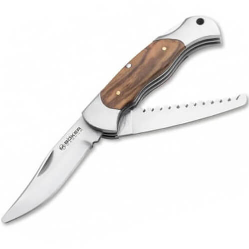 Navaja infantil multiusos de mango de madera de olivo