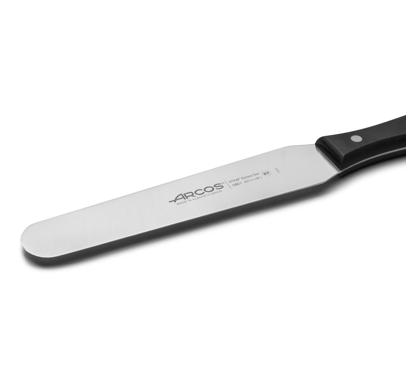 Arcos Teigspatel mit 205 mm Klinge, Serie Universal, mit schwarzem Polyoxymethylen-Griff