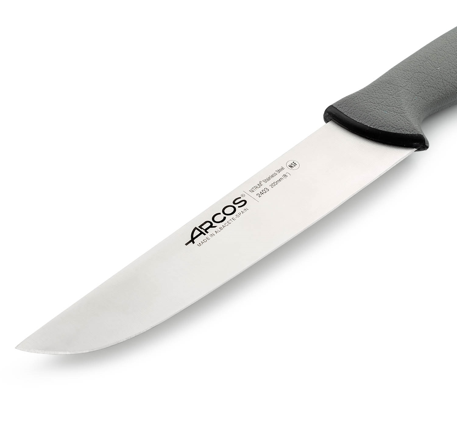 Cuchillo Carnicero Arcos con hoja de 200 mm Colour Prof con mango doble inyectado gris