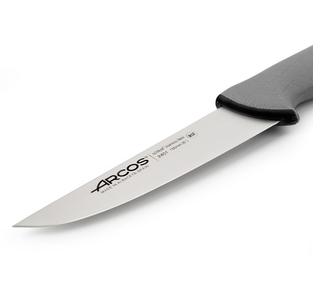 Cuchillo Carnicero Arcos con hoja de 150 mm Colour Prof con mango doble inyectado gris