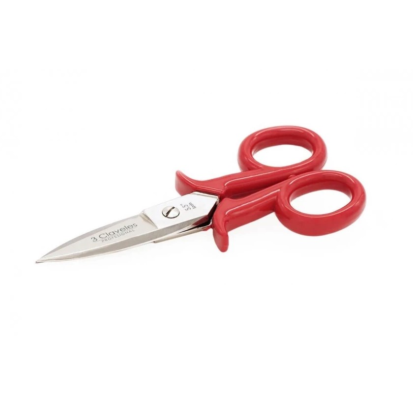 Ciseaux d'électricien Protec 14 cm avec manche injecté isolant rouge 3 Claveles