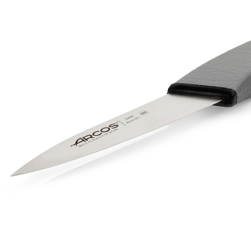 Arcos paring knife, 8 cm blade, Colour prof, black double injection handle
