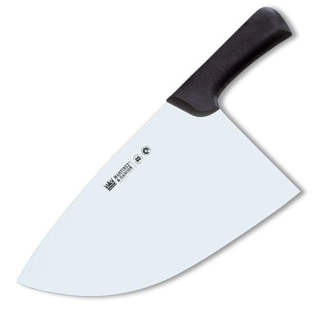 Hacha chuletera media luna con hoja de 22 cm y 3 mm y mango de po...