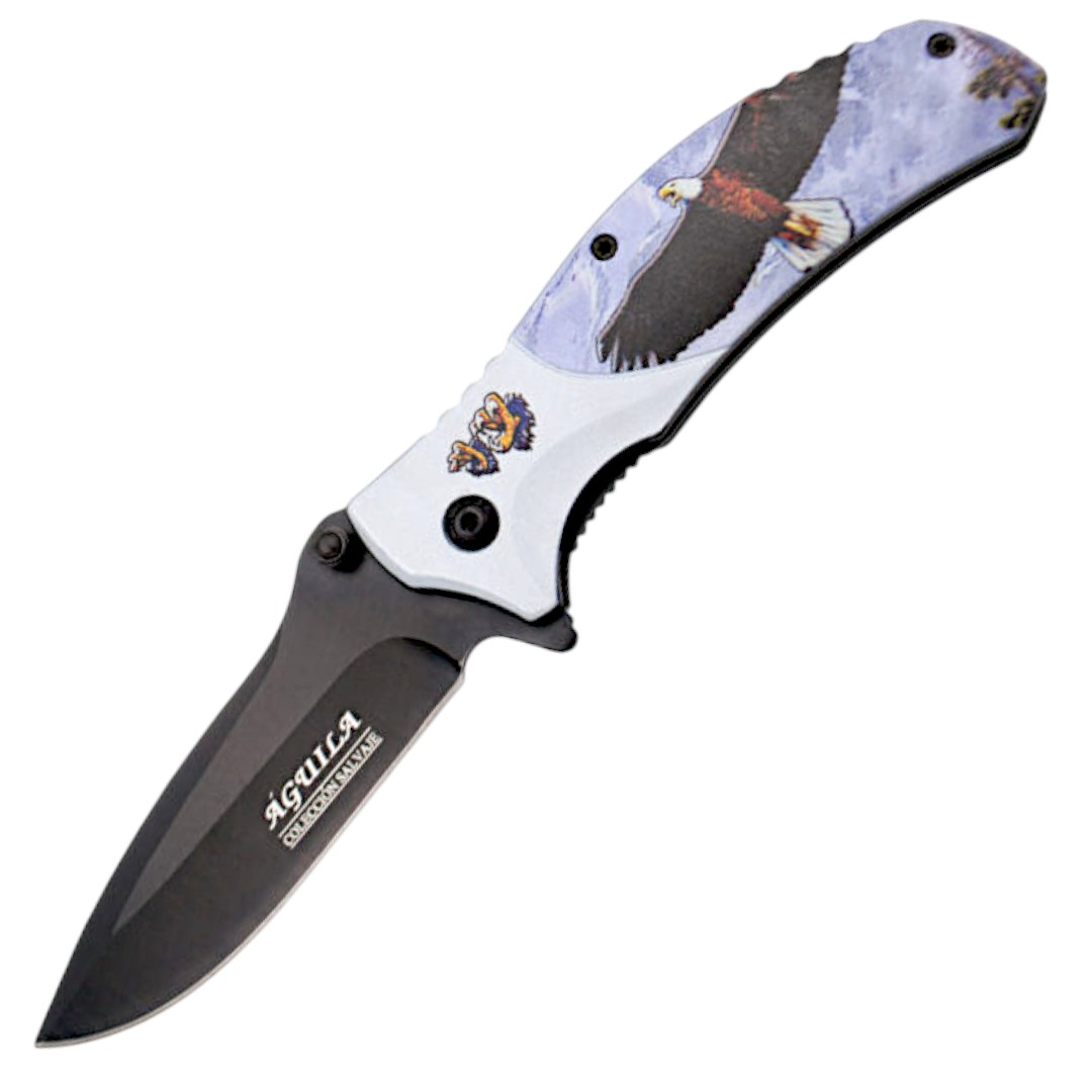 Coltello tattico con disegno dell'aquila Third