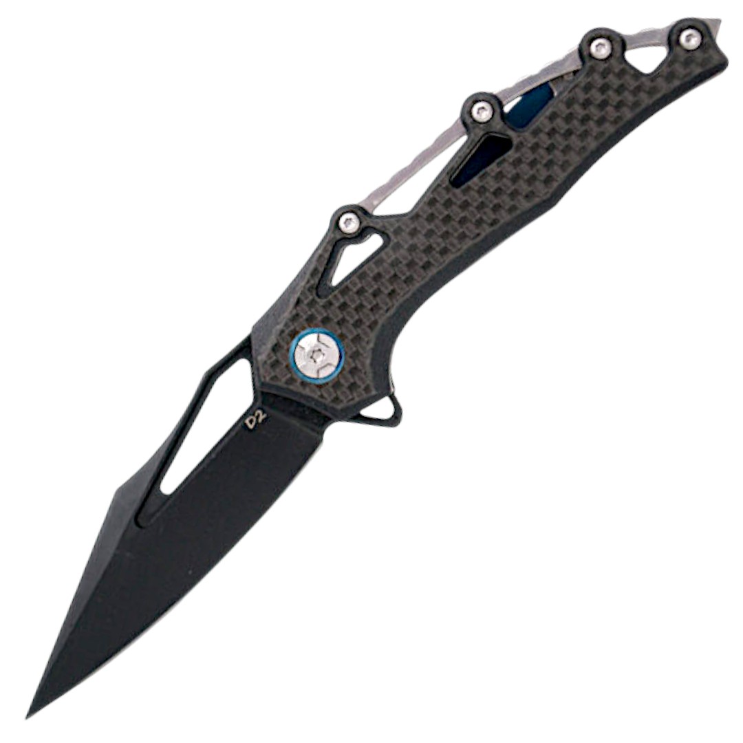 Thunder pocket knife with black blued blade K4110