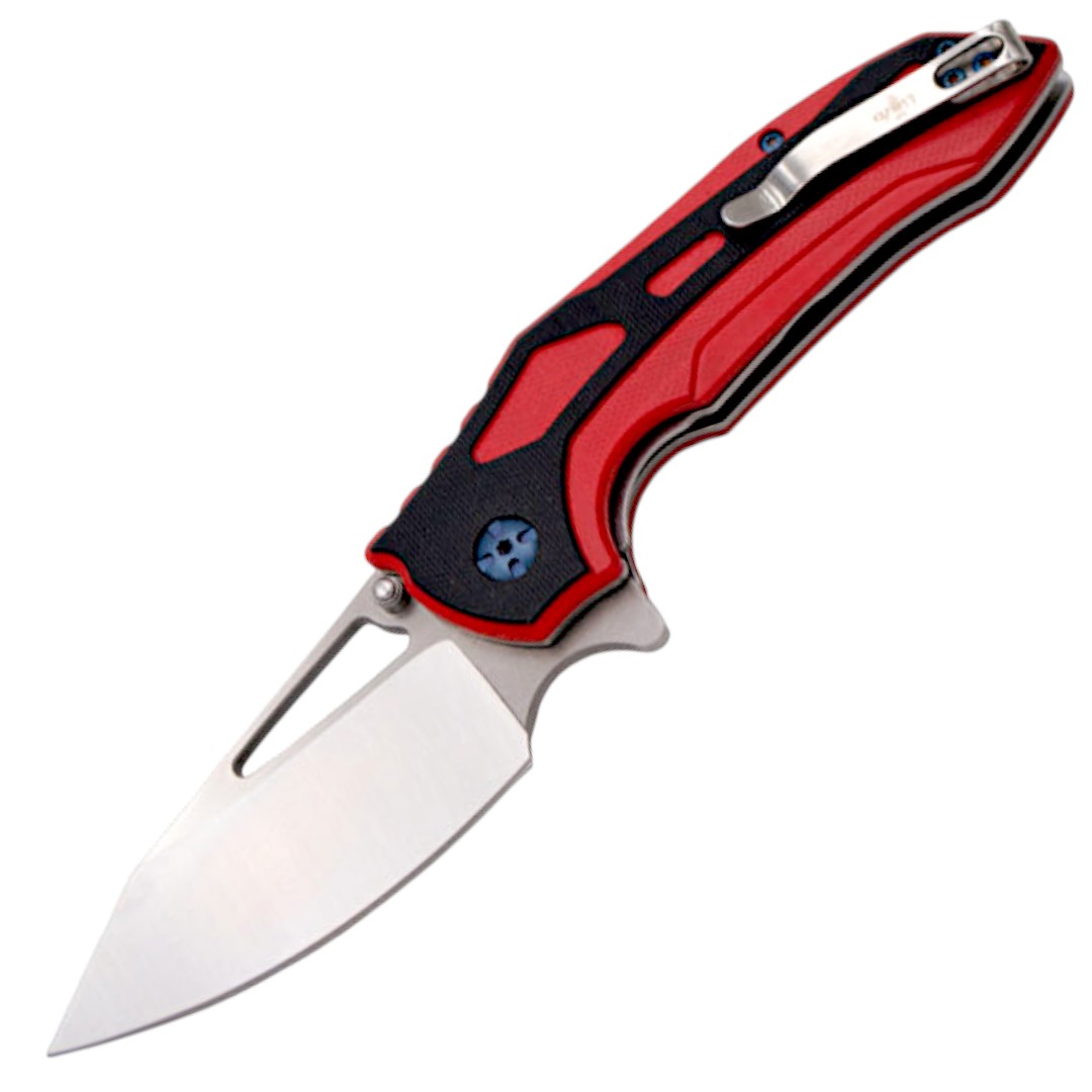 Coltello Tascabile Thunder ball Bearing G10 nero e rosso Third