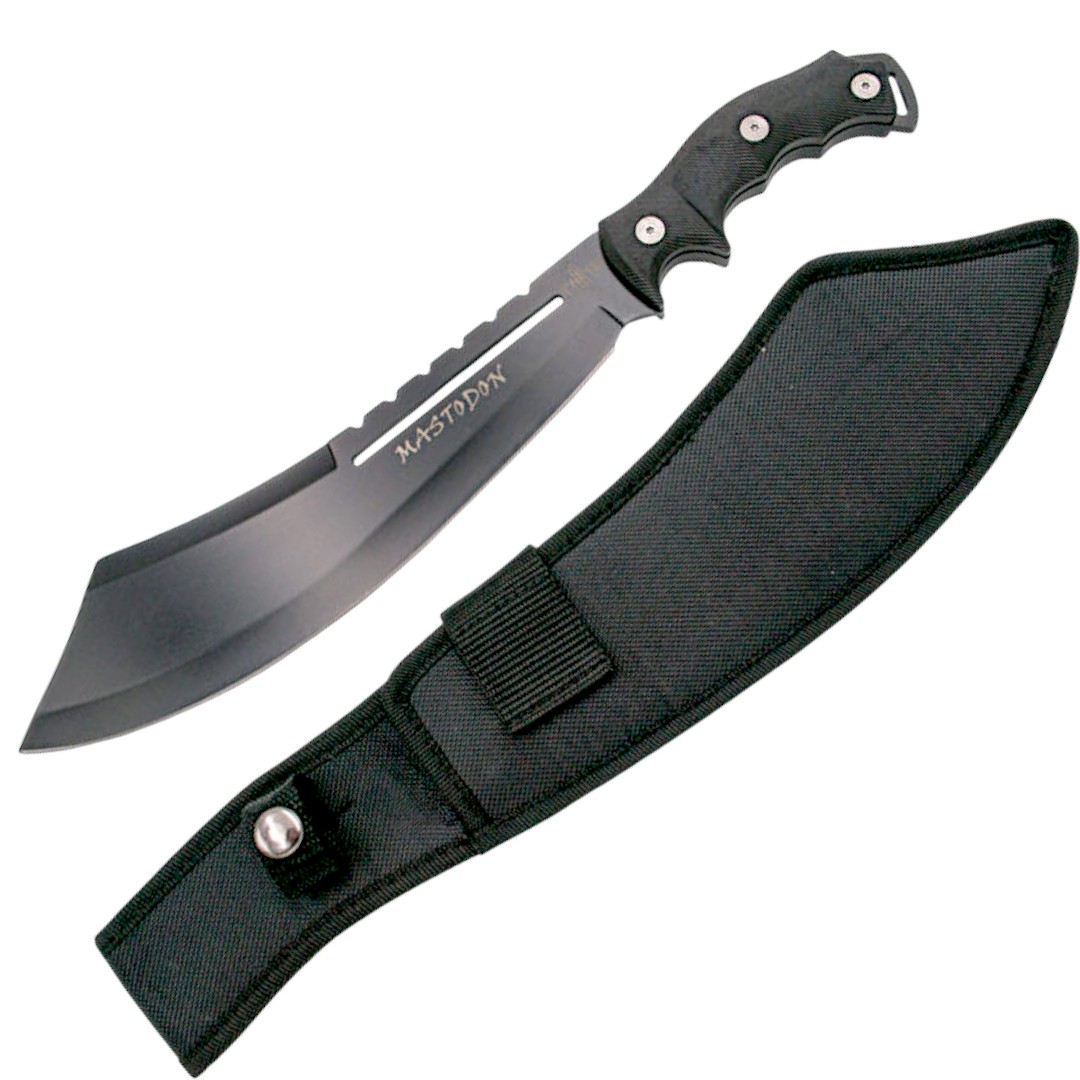 Coltello tattico Mastodon con lama nera e manico in ABS