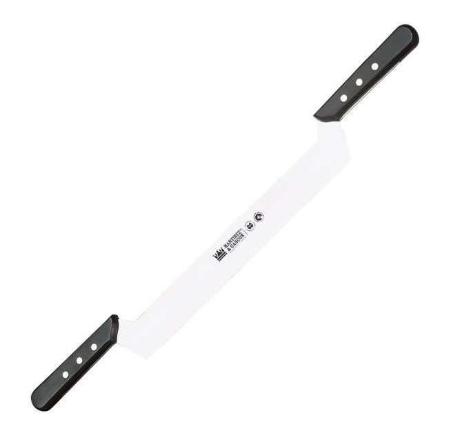 Cuchillo quesero acodado dos puños con hoja de 31.5 cm y mango de...