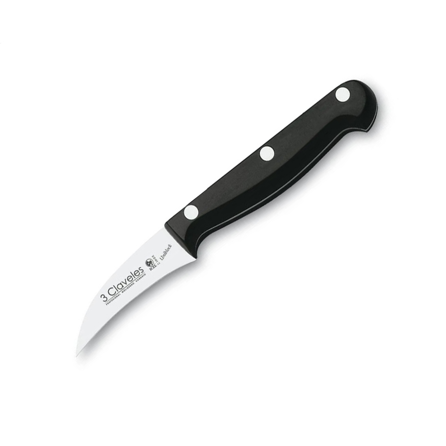 6 cm curved paring knife with POM handle 3 Claveles FH 01102