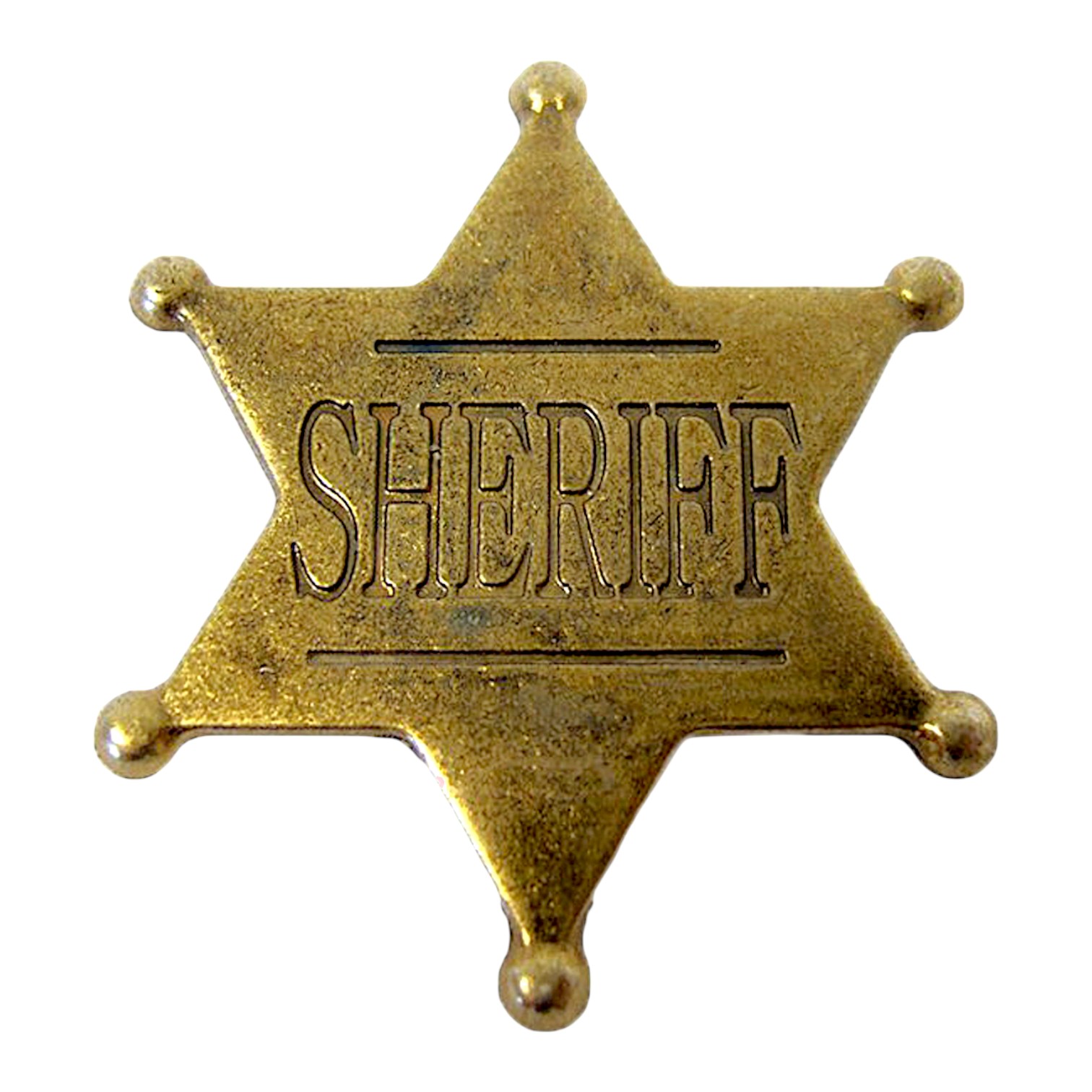 Placa de sheriff de 6 puntas de 4.5cm