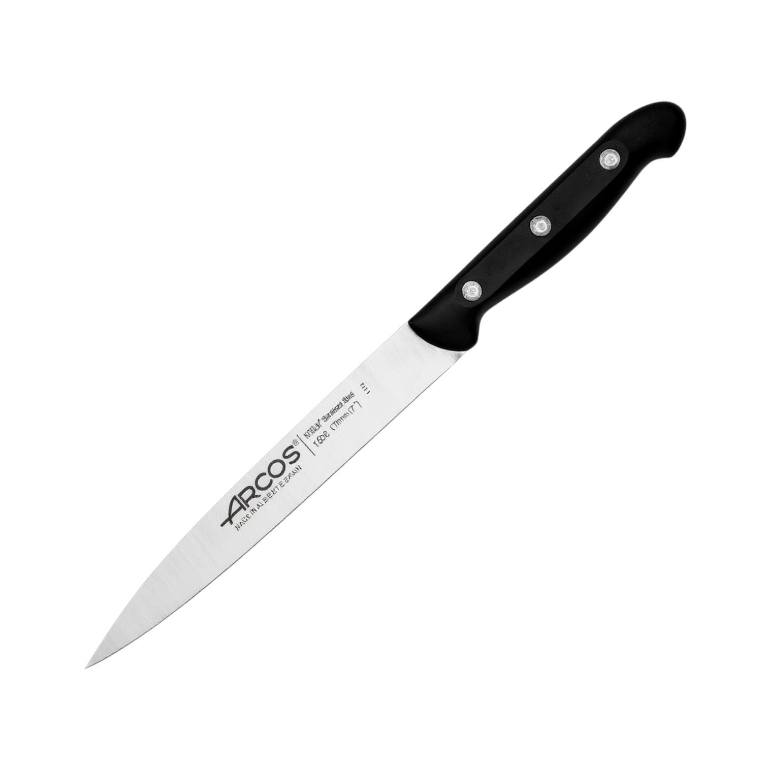 Cuchillo de lenguado Arcos Maitre con mango de polipropileno negr...