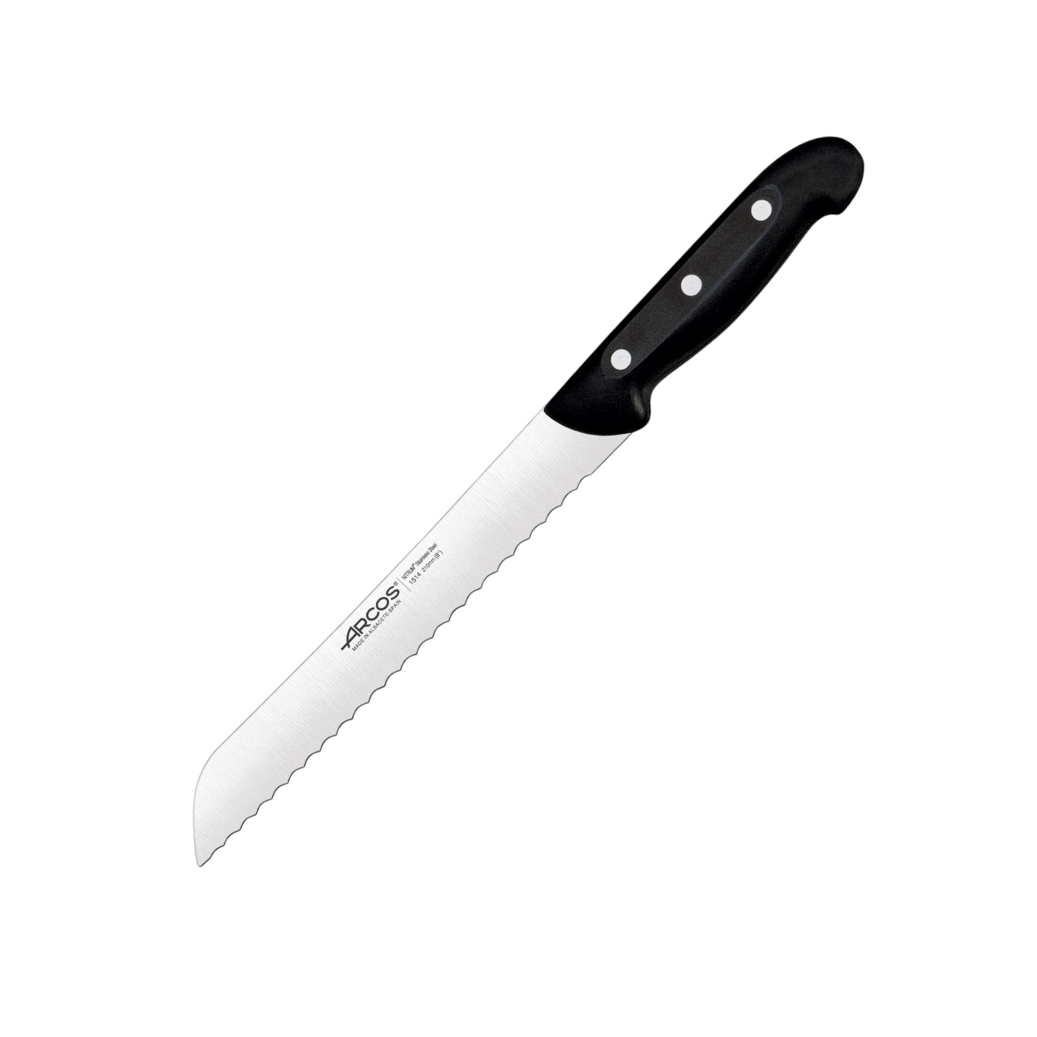 Cuchillo panero Arcos Maitre con mango de polipropileno negro y h...