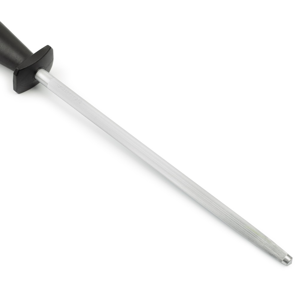 Chaira 230x10 mm acero al carbono cromado Arcos con mango de polipropileno negro y gancho