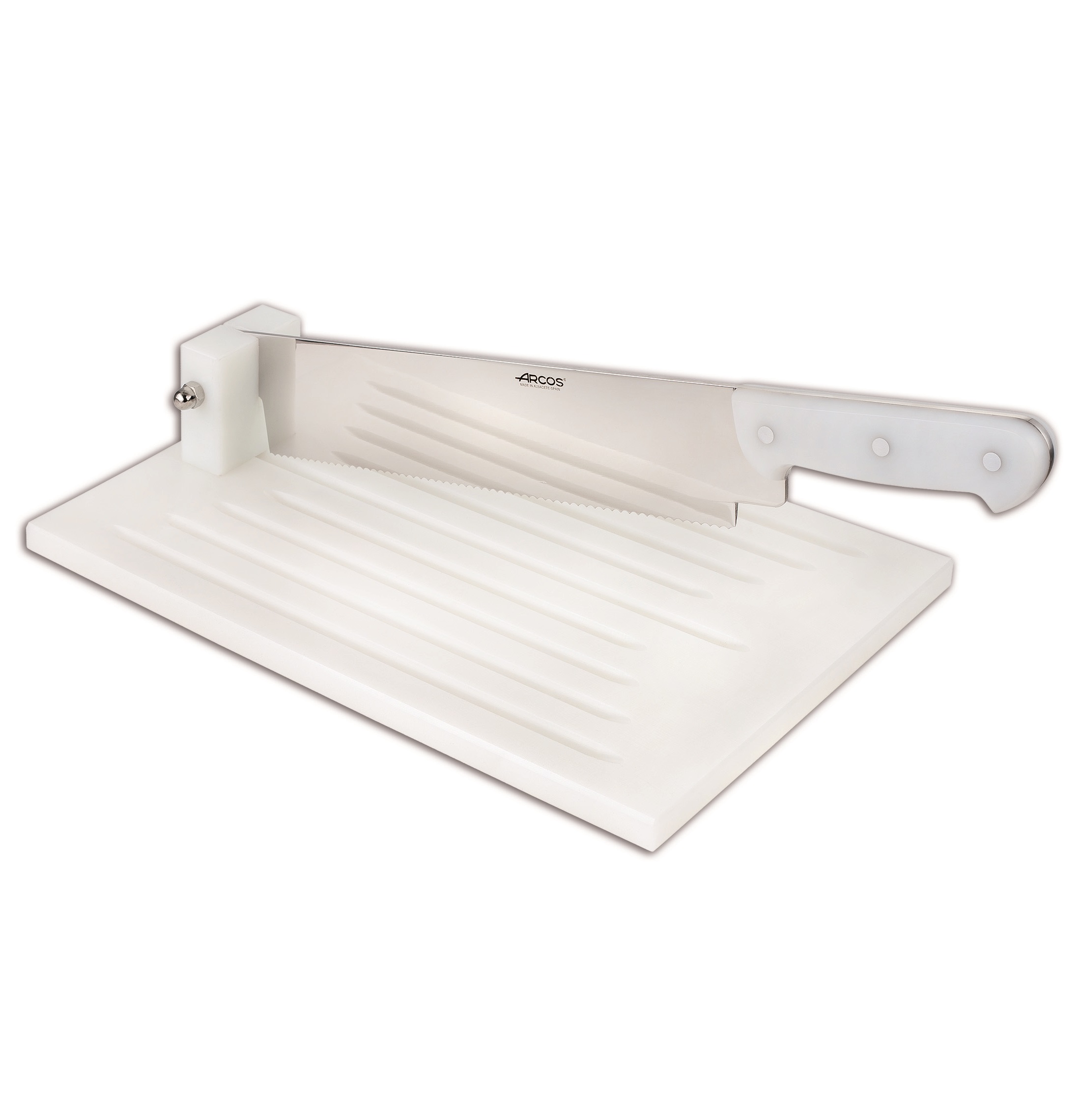 Tabla panera Arcos con cuchillo dentado de 44 cm