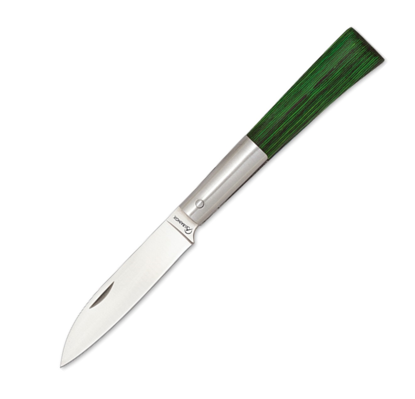 829 / 5.000 Pocket knife with plunger lock and green stamina hand...