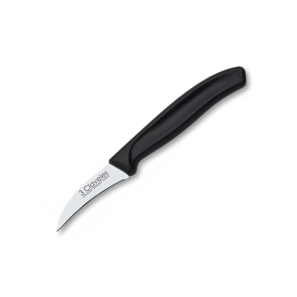 3Claveles curved peeler with black handle from the light series