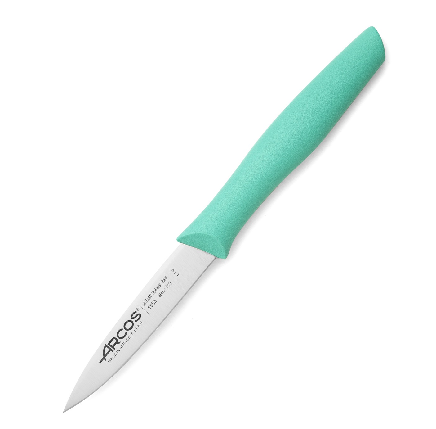 Box of 36 Arcos Nova paring knives, 85 mm blade, polypropylene handle, assorted pastel colors