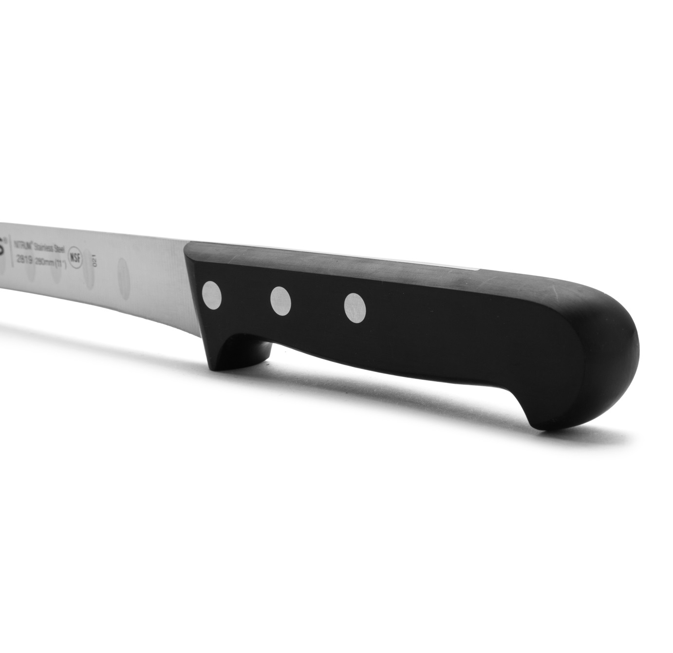 Arcos ham knife, black polyoxymethylene and 280 mm alveolar blade