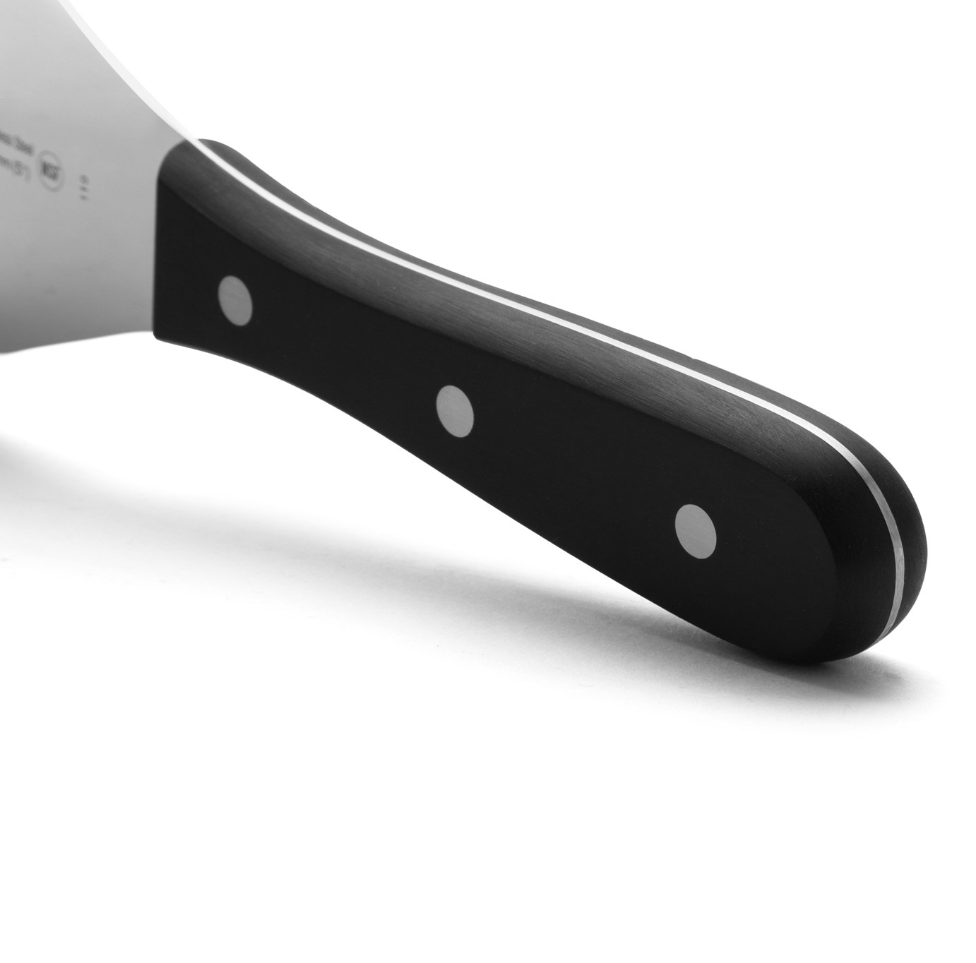 Spatule triangulaire universelle Arcos, en polyoxyméthylène noir, lame de 125 x 120 mm